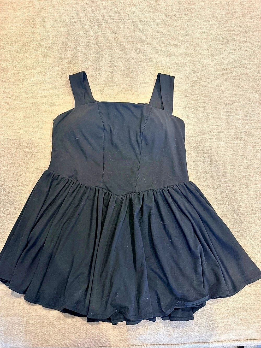 Blogilates Princess Bow Back Dress Black Mini Active Dress Size 1X